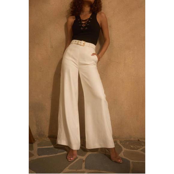 NEW GENERATION LOVE jessamin wide leg pants in ecru - Picture 5 of 5